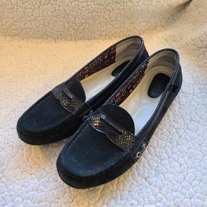 Sperry Top-Sider black suede driving loafers